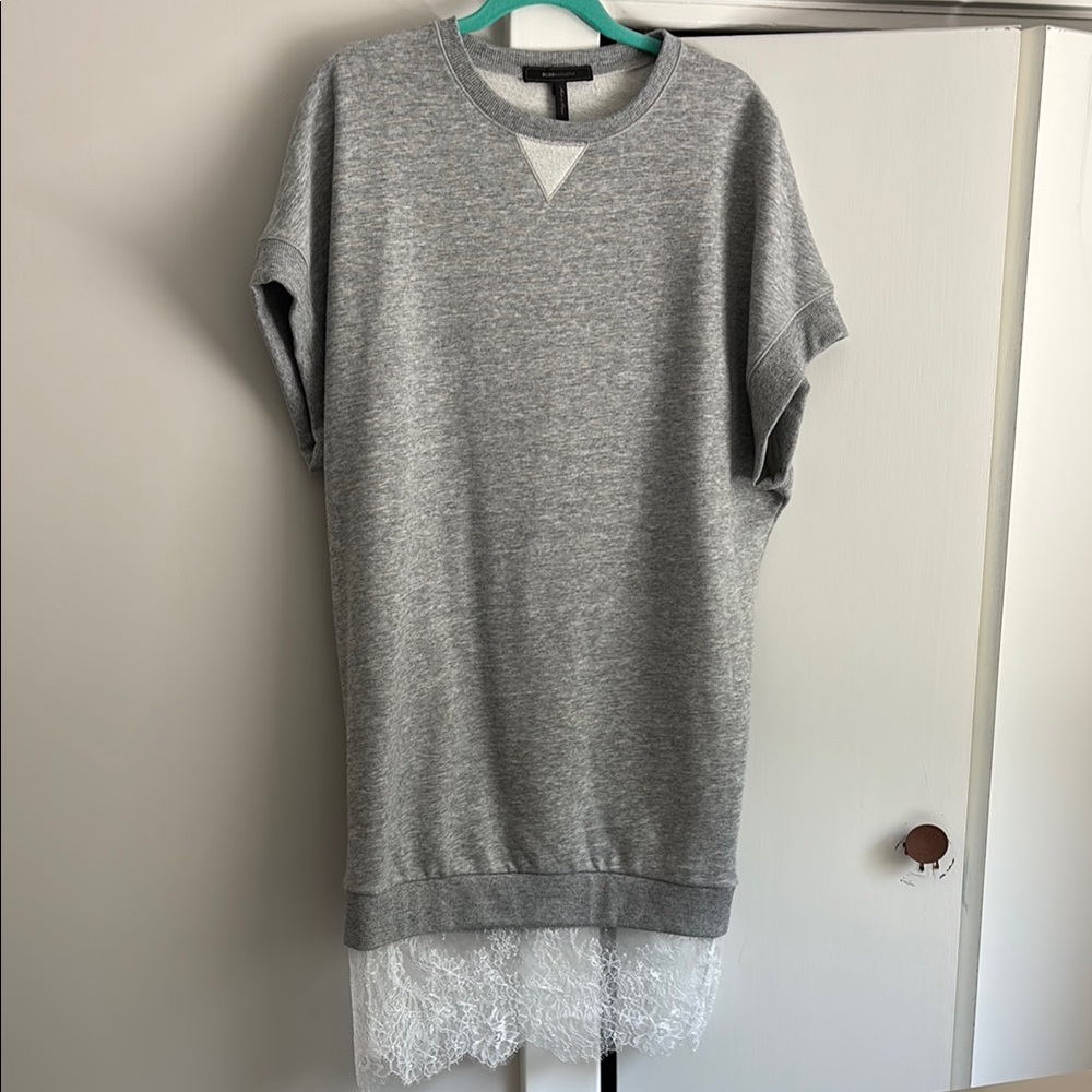 BCBGMaxAzria Gray Sweatshirt dress